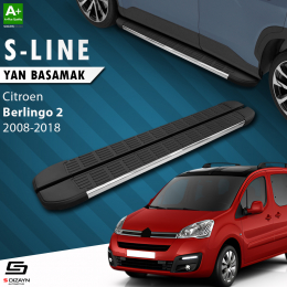 S-Dizayn Citroen Berlingo 2 S-Line Krom Yan Basamak 193 Cm 2008-2018 A+ Kalite