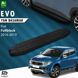 S-Dizayn Fiat Fullback Evo Siyah Yan Basamak 193 Cm 2016-2019