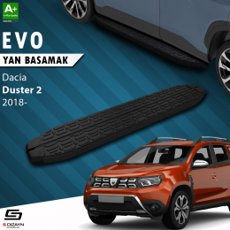 S-Dizayn Dacia Duster 2 Evo Siyah Yan Basamak 173 Cm 2018 Üzeri