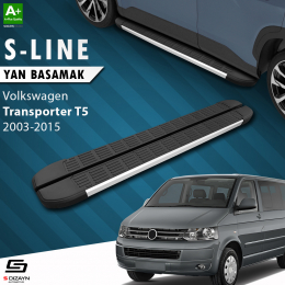 S-Dizayn VW Transporter T5 Kısa Şase S-Line Aluminyum Yan Basamak 213 Cm 2003-2015 A+ Kalite