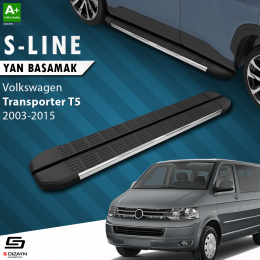 S-Dizayn VW Transporter T5 Kısa Şase S-Line Krom Yan Basamak 213 Cm 2003-2015 A+ Kalite