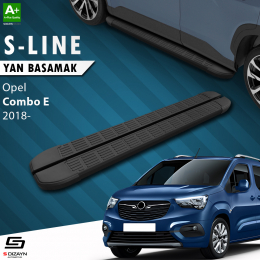 S-Dizayn Opel Combo E Uzun Şase S-Line Siyah Yan Basamak 213 Cm 2018 Üzeri