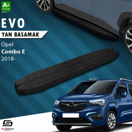 S-Dizayn Opel Combo E Uzun Şase Evo Siyah Yan Basamak 213 Cm 2018 Üzeri