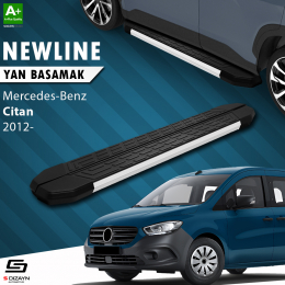 S-Dizayn Mercedes Citan Uzun Şase NewLine Aluminyum Yan Basamak 229 Cm 2012 Üzeri