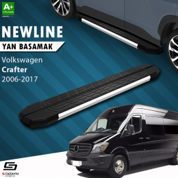 S-Dizayn VW Crafter Van Uzun Şase NewLine Krom Yan Basamak 333 Cm 2006-2017