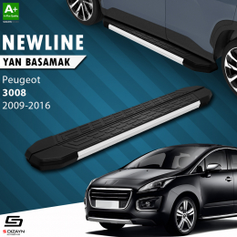 S-Dizayn Peugeot 3008 NewLine Aluminyum Yan Basamak 183 Cm 2009-2016