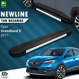 S-Dizayn Opel Grandland X NewLine Aluminyum Yan Basamak 183 Cm 2017 Üzeri
