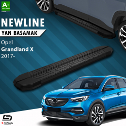 S-Dizayn Opel Grandland X NewLine Siyah Yan Basamak 183 Cm 2017 Üzeri