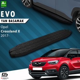 S-Dizayn Opel Crossland X Evo Siyah Yan Basamak 173 Cm 2017 Üzeri