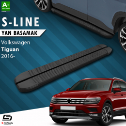 S-Dizayn VW Tiguan 2 S-Line Siyah Yan Basamak 173 Cm 2016-2024