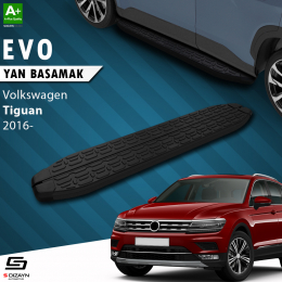 S-Dizayn VW Tiguan 2 Evo Siyah Yan Basamak 173 Cm 2016-2024