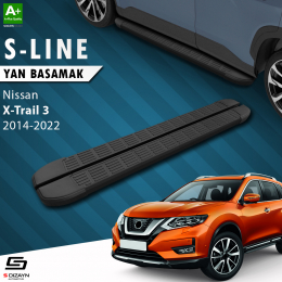 S-Dizayn Nissan X-Trail T32 S-Line Siyah Yan Basamak 183 Cm 2014-2022