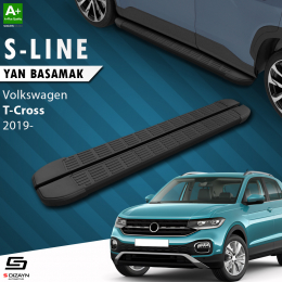 S-Dizayn VW T-Cross S-Line Siyah Yan Basamak 173 Cm 2019 Üzeri