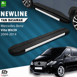S-Dizayn Mercedes Vito W639 Uzun Şase NewLine Aluminyum Yan Basamak 259 Cm 2004-2014