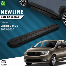 S-Dizayn Dacia Logan 2 MCV NewLine Siyah Yan Basamak 183 Cm 2013-2020