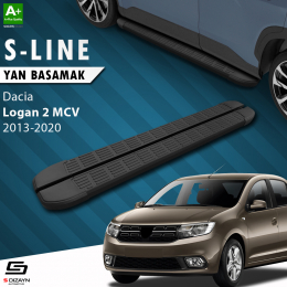 S-Dizayn Dacia Logan 2 MCV S-Line Siyah Yan Basamak 183 Cm 2013-2020