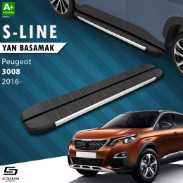 S-Dizayn Peugeot 3008 2 S-Line Aluminyum Yan Basamak 183 Cm 2016 Üzeri