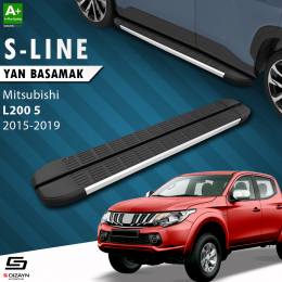 S-Dizayn Mitsubishi L200 5 S-Line Aluminyum Yan Basamak 193 Cm 2015-2019