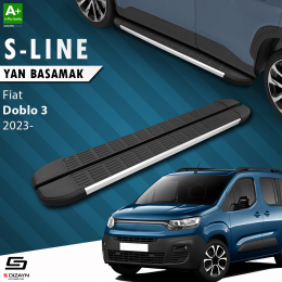 S-Dizayn Fiat Doblo 3 Uzun Şase S-Line Aluminyum Yan Basamak 213 Cm 2023 Üzeri A+ Kalite