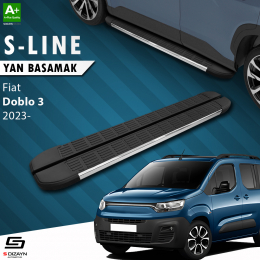 S-Dizayn Fiat Doblo 3 Uzun Şase S-Line Krom Yan Basamak 213 Cm 2023 Üzeri A+ Kalite