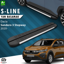 S-Dizayn Dacia Sandero 3 Stepway S-Line Aluminyum Yan Basamak 183 Cm 2020 Üzeri A+ Kalite