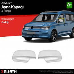 S-Dizayn Volkswagen Caddy ABS Krom Ayna Kapağı 2 Prç 2020 Üzeri