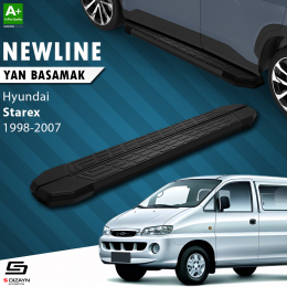 S-Dizayn Hyundai H-1 Starex Uzun Şase NewLine Siyah Yan Basamak 219 Cm 1998-2007