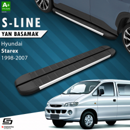S-Dizayn Hyundai H-1 Starex Uzun Şase S-Line Aluminyum Yan Basamak 213 Cm 1998-2007