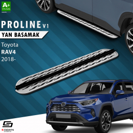 S-Dizayn Toyota RAV 4 5 OEM Still Pro V2 Aluminyum Yan Basamak 173 Cm 2018 Üzeri