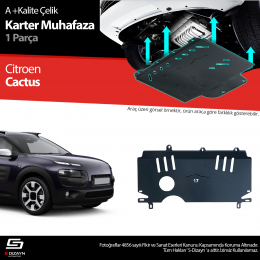 S-Dizayn Citroen Cactus Çelik Karter Muhafaza Koruma 2014 Üzeri A+ Kalite