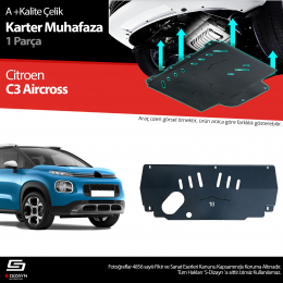 S-Dizayn Citroen C3 Air Cross Çelik Karter Muhafaza Koruma 2017 Üzeri A+ Kalite