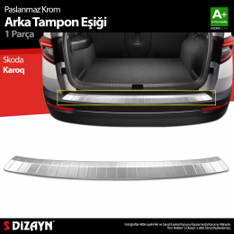 S-Dizayn Skoda Karoq Krom Arka Tampon Eşiği 2017 Üzeri