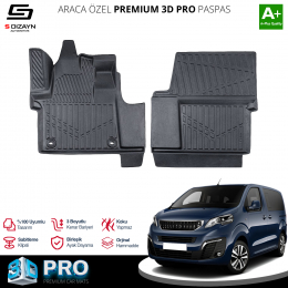 Peugeot Expert Traveller 3D Pro Havuzlu Paspas 2016 Üzeri A+ Kalite