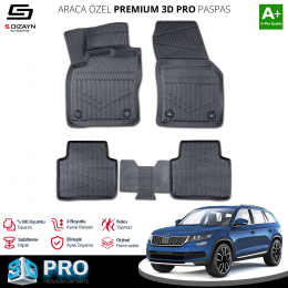 Skoda Kodiaq 3D Pro Havuzlu Paspas 2017-2023 A+ Kalite