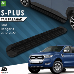 S-Dizayn Ford Ranger 3 S-Plus Siyah Yan Basamak 203 Cm 2012-2022 A+ Kalite