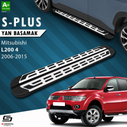 S-Dizayn Mitsubishi L200 4 S-Plus Gri Yan Basamak 193 Cm 2006-2015 A+ Kalite