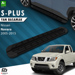 S-Dizayn Nissan Navara 2 S-Plus Siyah Yan Basamak 203 Cm 2005-2015 A+ Kalite