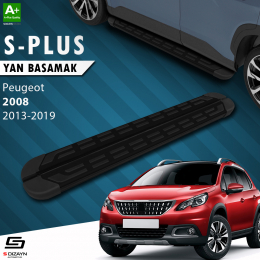 S-Dizayn Peugeot 2008 S-Plus Siyah Yan Basamak 173 Cm 2013-2019 A+ Kalite