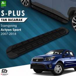 S-Dizayn Ssangyong Actyon Sports S-Plus Siyah Yan Basamak 203 Cm 2007-2018 A+ Kalite