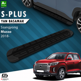 S-Dizayn Ssangyong Musso S-Plus Siyah Yan Basamak 203 Cm 2018 Üzeri