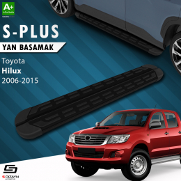 S-Dizayn Toyota Hilux 7 S-Plus Siyah Yan Basamak 203 Cm 2006-2015 A+ Kalite