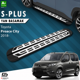 S-Dizayn Toyota Proace City Kısa Şase S-Plus Gri Yan Basamak 203 Cm 2018 Üzeri A+ Kalite