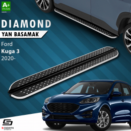 S-Dizayn Ford Kuga 3 Diamond Krom Yan Basamak 183 Cm 2020 Üzeri