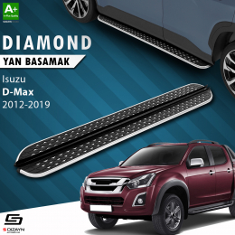 S-Dizayn Isuzu D-Max 2 Diamond Krom Yan Basamak 203 Cm 2012-2019