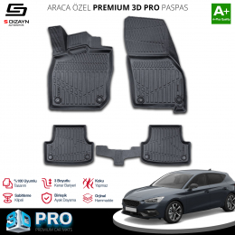 S-Dizayn Seat Leon 4 Otomatik 3D Pro Havuzlu Paspas 2021 Üzeri A+ Kalite