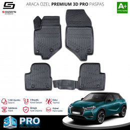 S-Dizayn DS DS3 Crossback 3D Pro Havuzlu Paspas 2018 Üzeri A+ Kalite