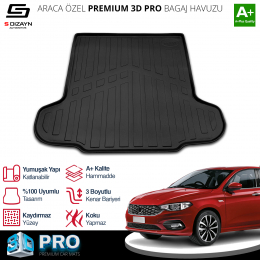 S-Dizayn Fiat Egea Sedan 3D Pro Bagaj Havuzu Alt Bagaj 2015-2020 A+ Kalite