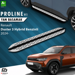 S-Dizayn Renault Duster 3 Hybrid Benzinli OEM Still Pro V1 Aluminyum Yan Basamak 183 Cm 2024 Üzeri A+ Kalite