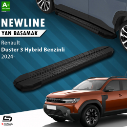 S-Dizayn Renault Duster 3 Hybrid Benzinli NewLine Siyah Yan Basamak 183 Cm 2024 Üzeri A+ Kalite