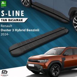 S-Dizayn Renault Duster 3 Hybrid Benzinli S-Line Siyah Yan Basamak 183 Cm 2024 Üzeri A+ Kalite